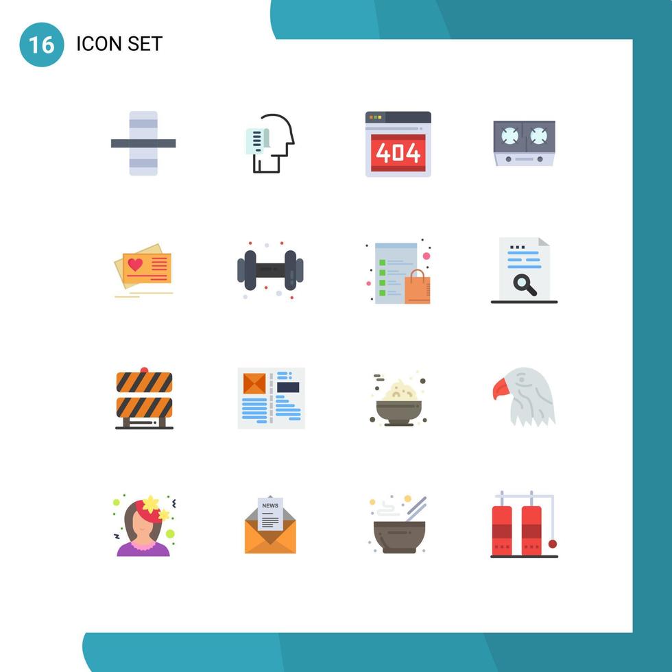 piktogram uppsättning av 16 enkel platt färger av kärlek matlagning seo kök spis redigerbar packa av kreativ vektor design element