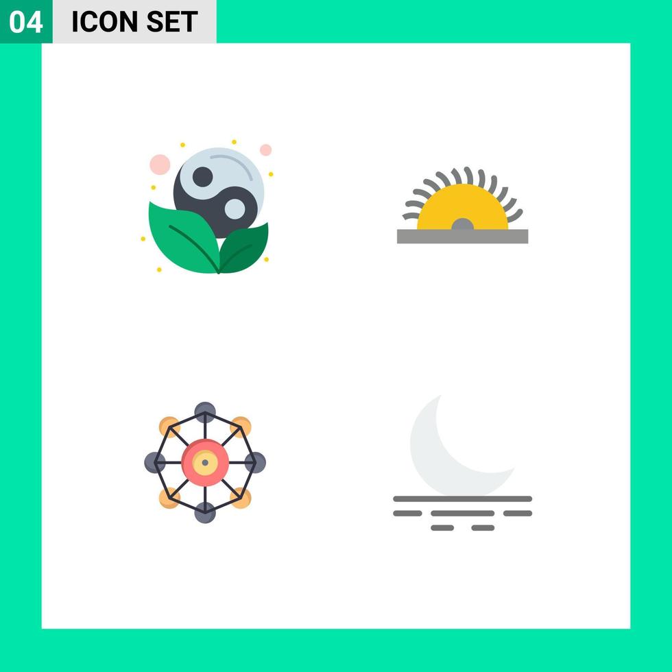 stock vektor ikon packa av 4 linje tecken och symboler för symbol maskin blad verktyg scince redigerbar vektor design element