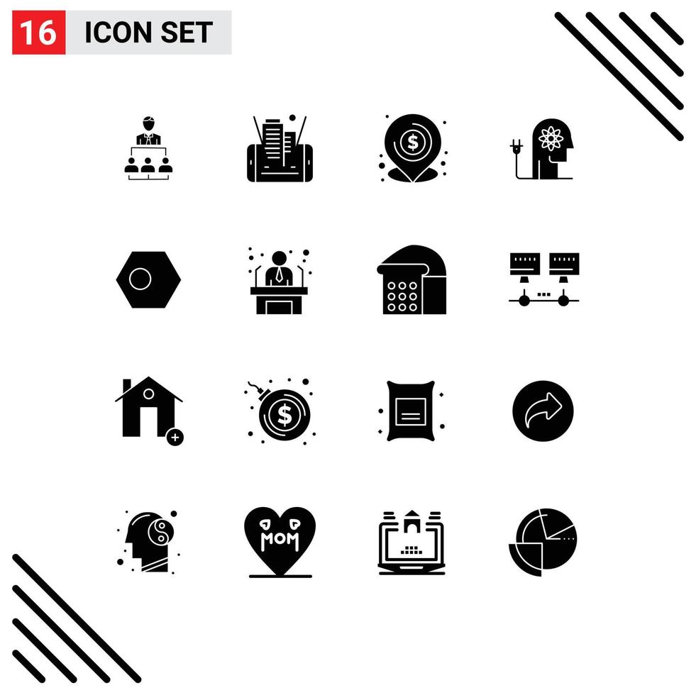 16 kreativ ikoner modern tecken och symboler av kunskap förmåga byggnad öka lokal- redigerbar vektor design element