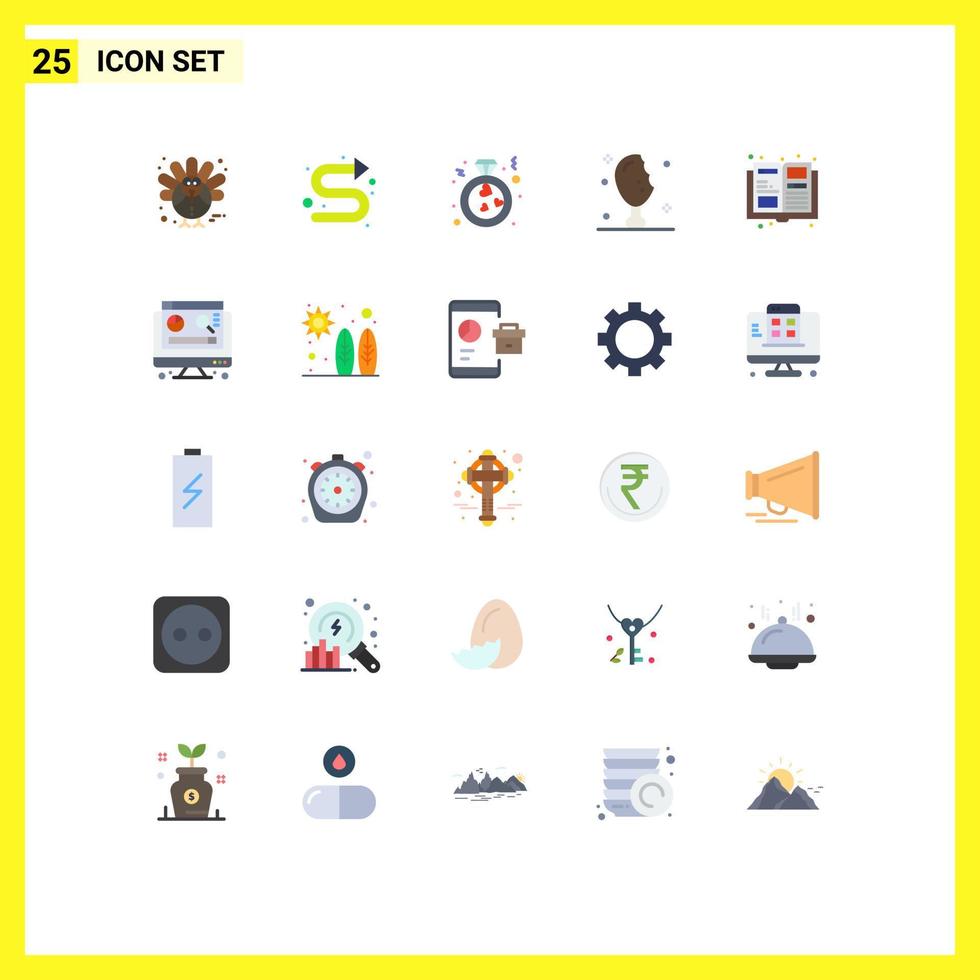 uppsättning av 25 modern ui ikoner symboler tecken för objekt Kalkon ben hjärta tacksägelse kyckling ben redigerbar vektor design element