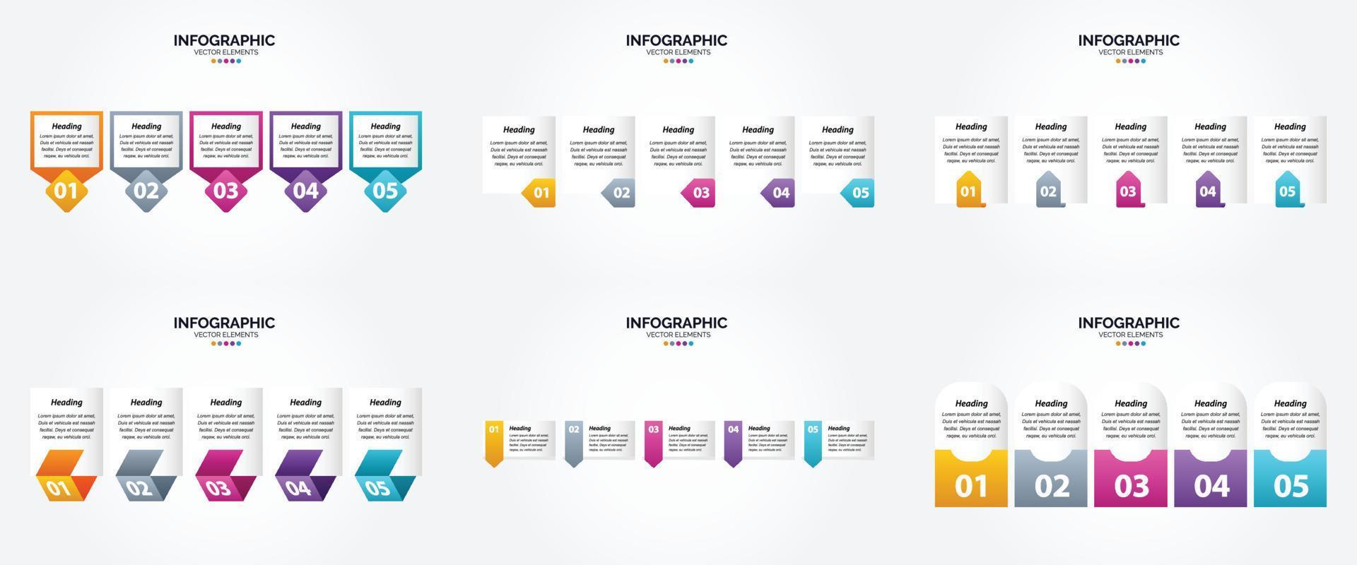 flaches Designset der Vektorillustrations-Infografiken für Werbebroschürenflieger und -zeitschrift vektor