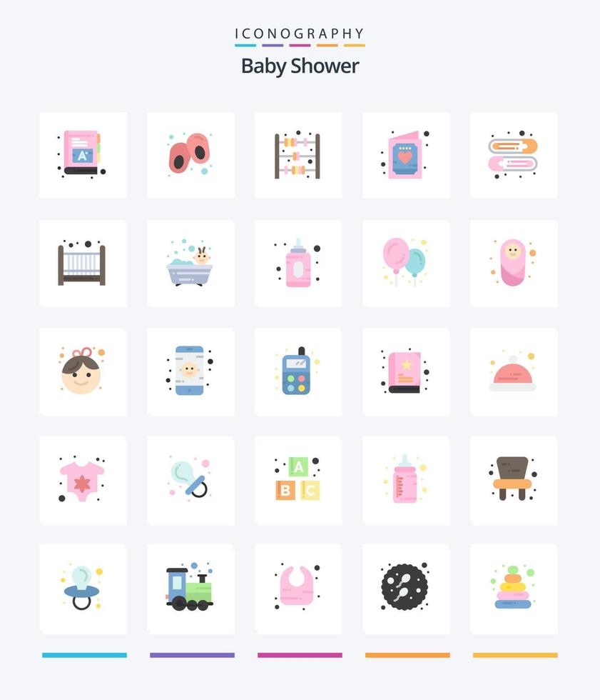 kreatives Babyparty 25 flaches Icon Pack wie Pin. Baby. Baby. Kind. niedlich vektor