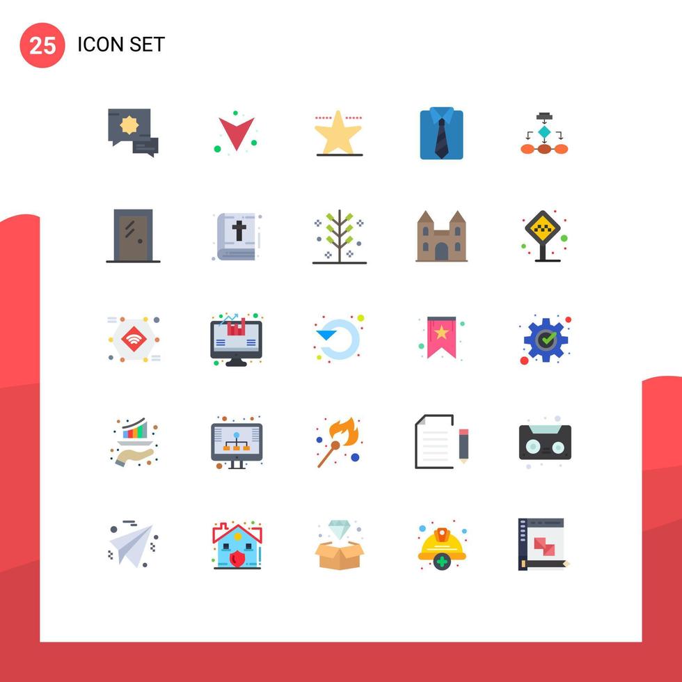 25 användare gränssnitt platt Färg packa av modern tecken och symboler av schema företag stjärna algoritm fäder dag redigerbar vektor design element