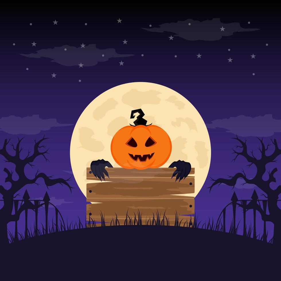 flacher Design-Halloween-Hintergrund vektor