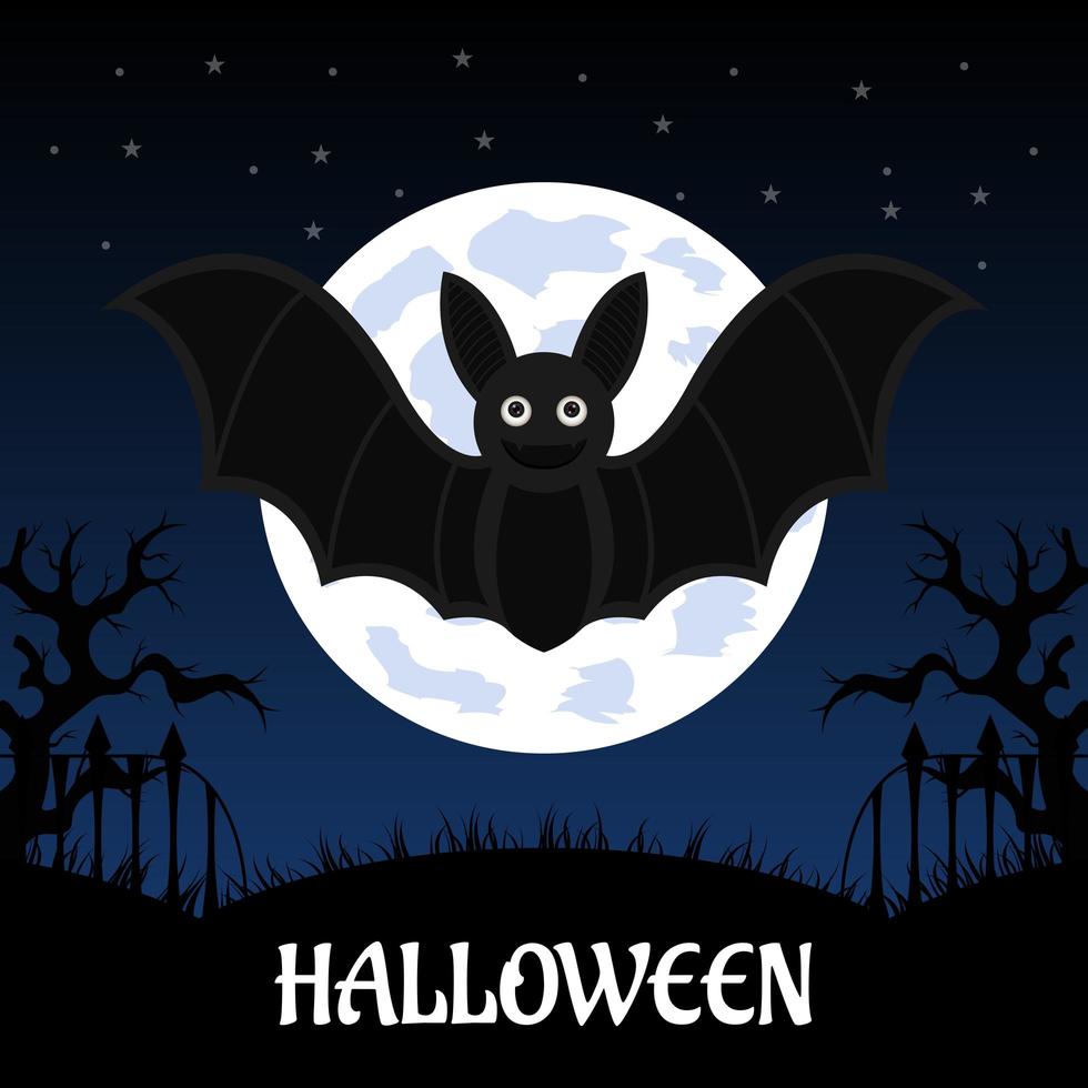 flacher Design-Halloween-Hintergrund vektor