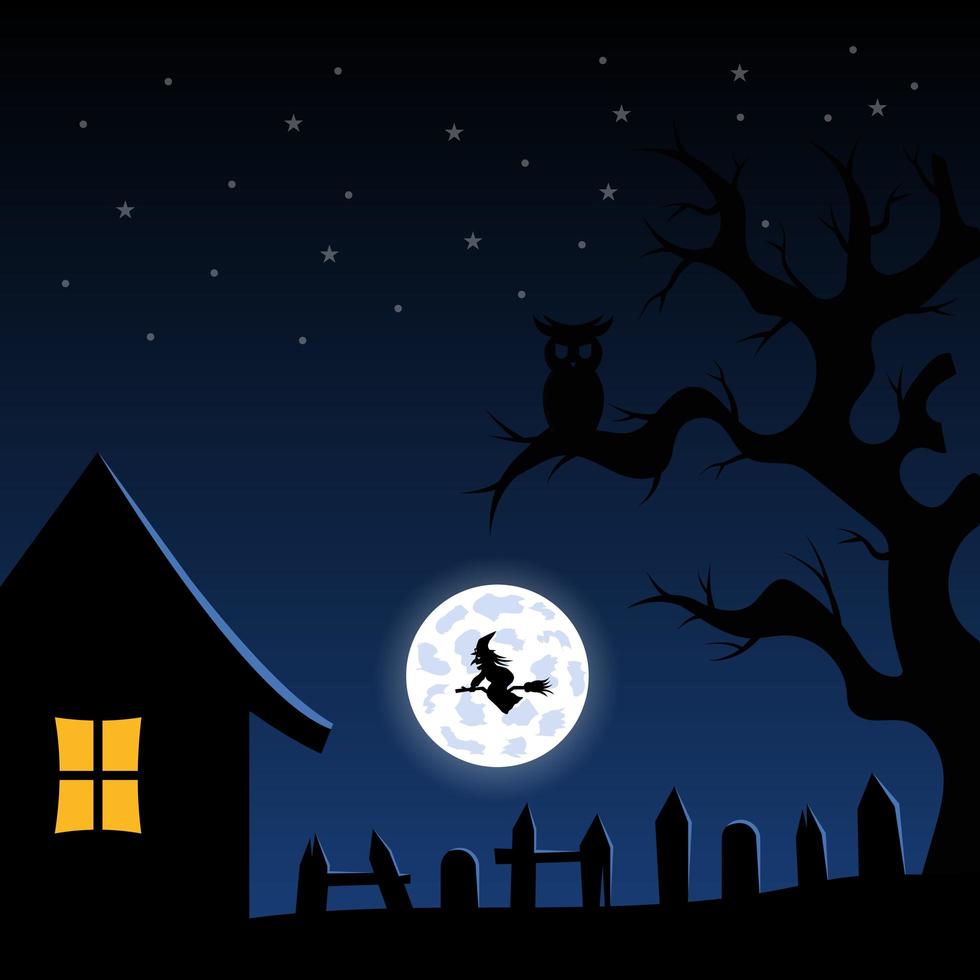 flacher Design-Halloween-Hintergrund vektor