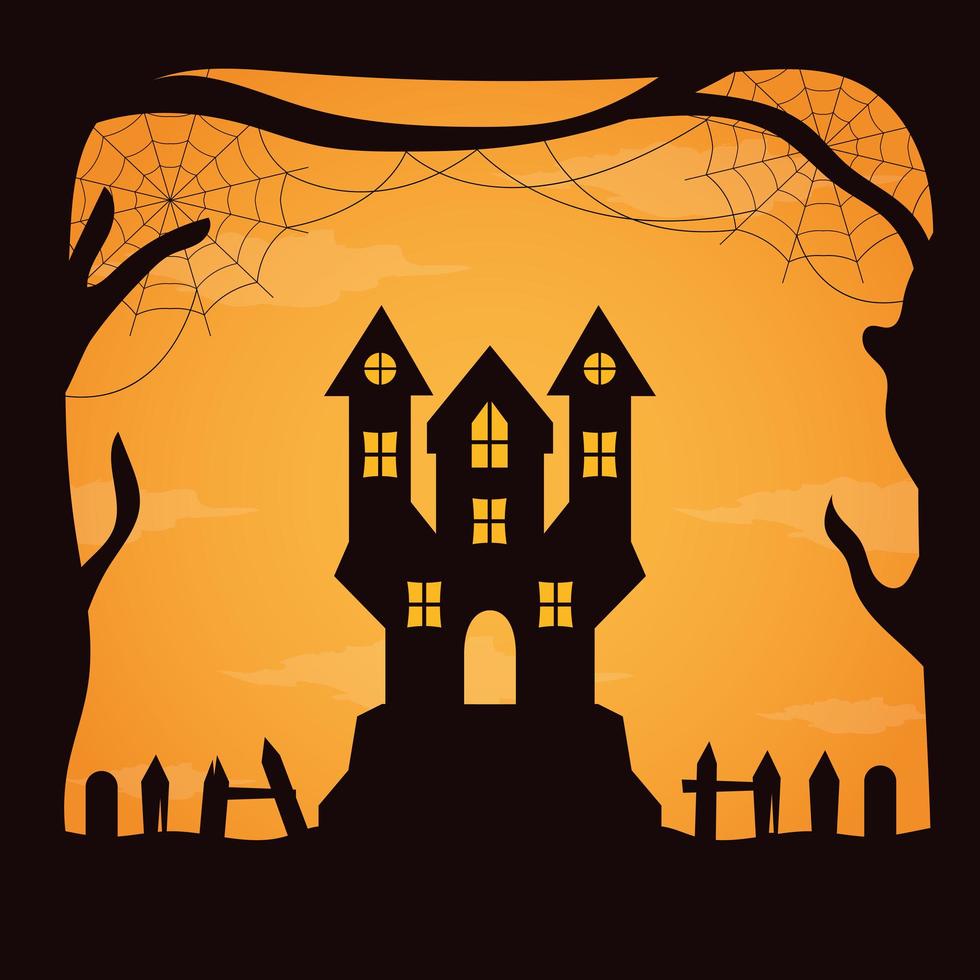 flacher Design-Halloween-Hintergrund vektor