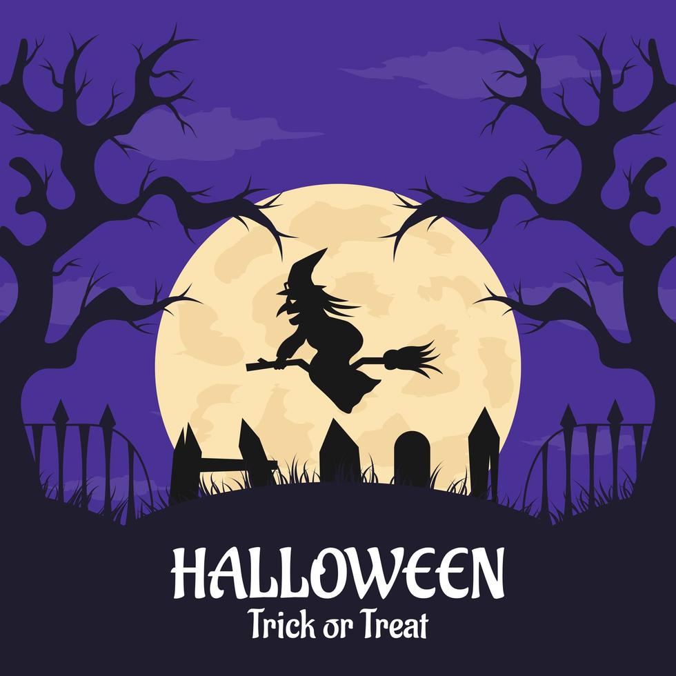 flacher Design-Halloween-Hintergrund vektor