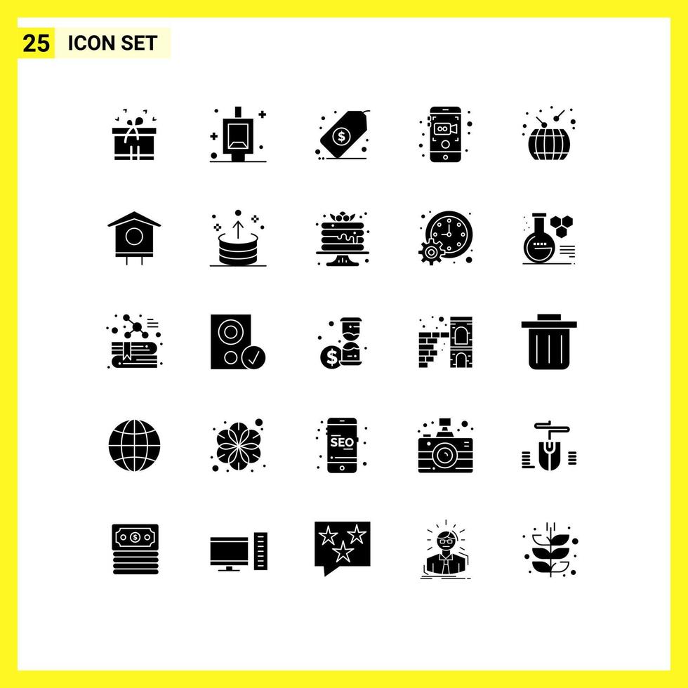 25 kreativ ikoner modern tecken och symboler av trumma Kina dollar asiatisk video redigerbar vektor design element