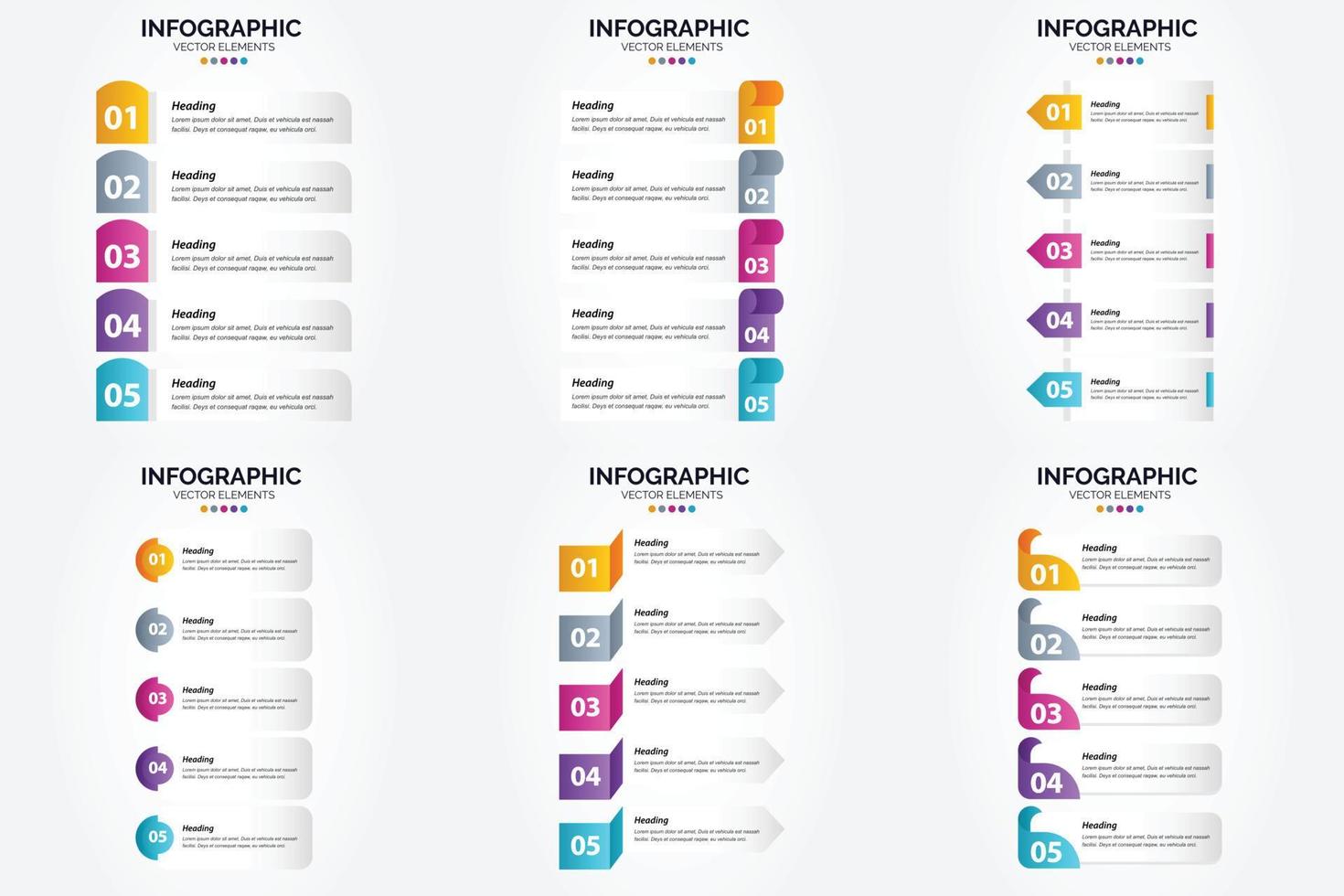 flaches Designset der Vektorillustrations-Infografiken für Werbebroschürenflieger und -zeitschrift vektor