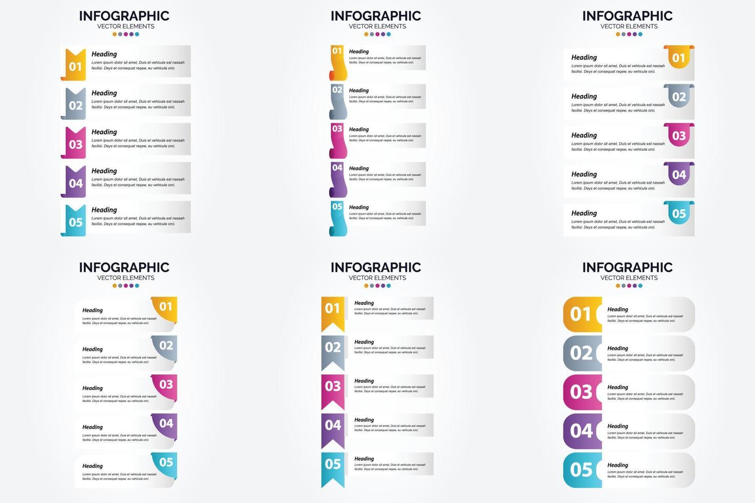 flaches Designset der Vektorillustrations-Infografiken für Werbebroschürenflieger und -zeitschrift vektor