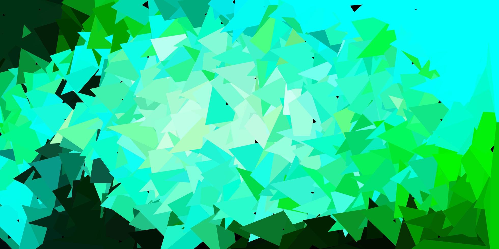 hellblaues, grünes Vektor-Poly-Dreieck-Layout. vektor