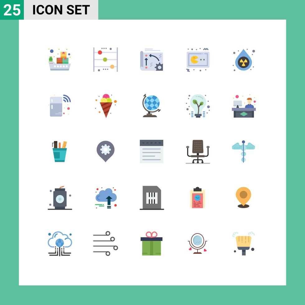 25 kreative Symbole moderne Zeichen und Symbole von Konsolen-Gaming-App-Spiel api editierbare Vektordesign-Elemente vektor