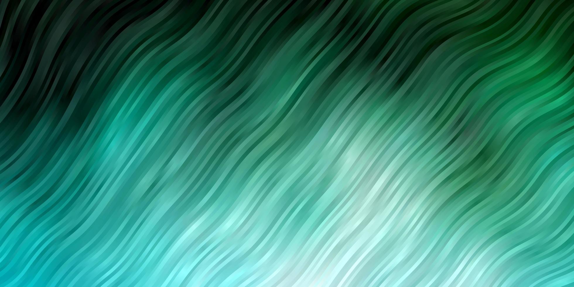 ljusblå, grön vektorbakgrund med böjda linjer vektor