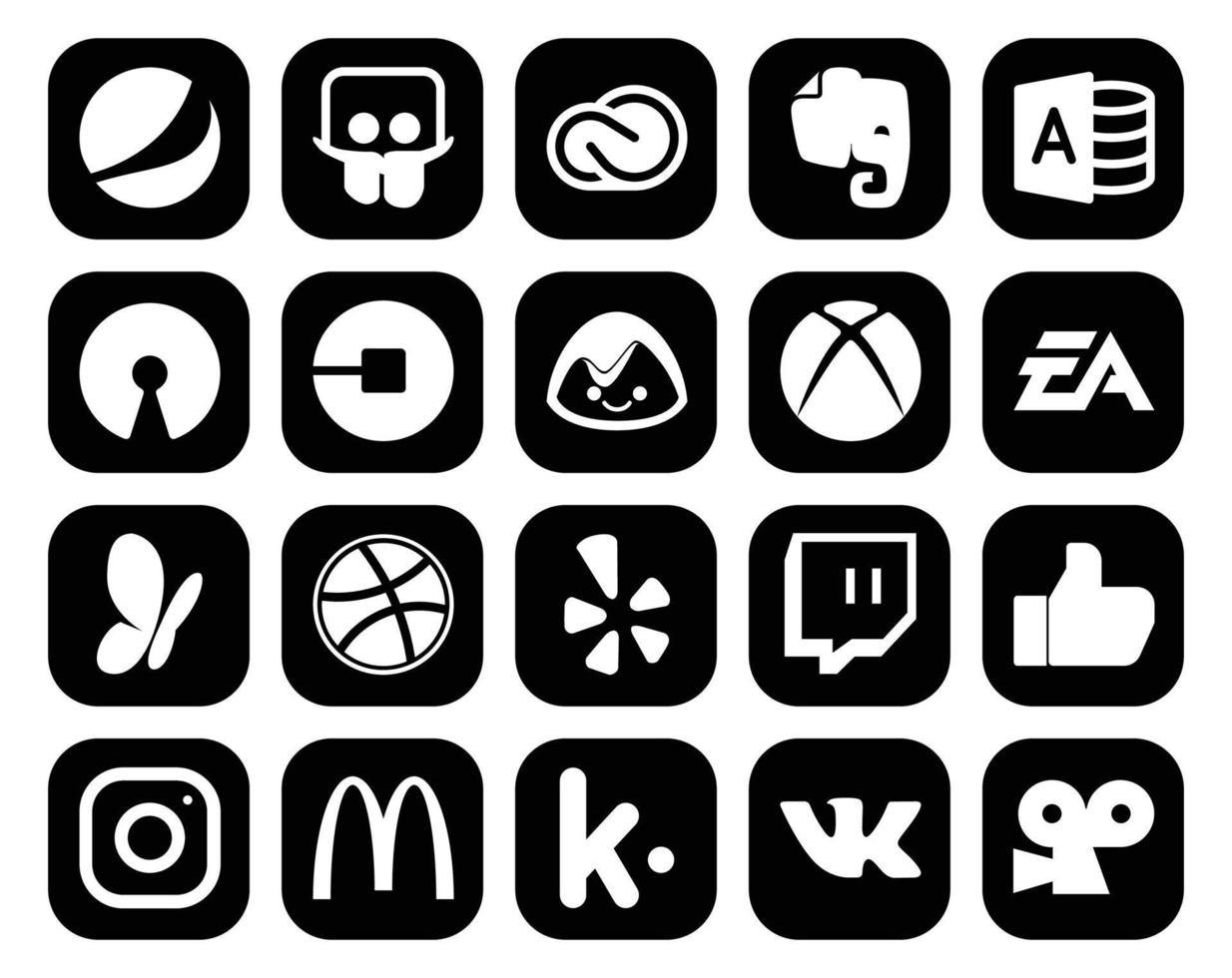 20 Social-Media-Icon-Packs, einschließlich Dribbble Sports über ea xbox vektor