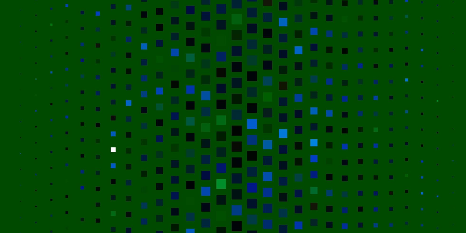 dunkelblaue, grüne Vektorschablone mit Rechtecken. vektor