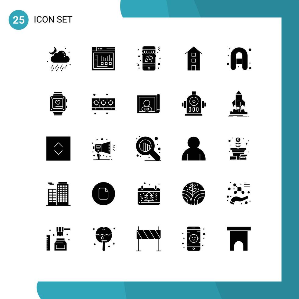 25 kreative Symbole moderne Zeichen und Symbole von Campinggeschäften Dating Shops beherbergen editierbare Vektordesign-Elemente vektor