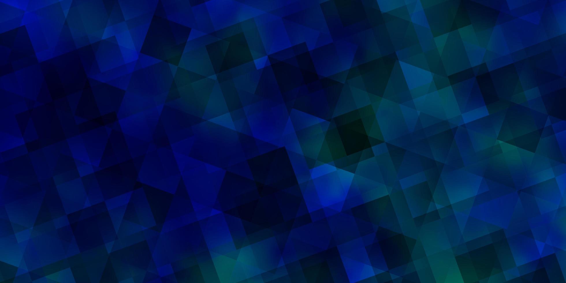 hellblaue Vektorschablone mit Kristallen, Dreiecken. vektor