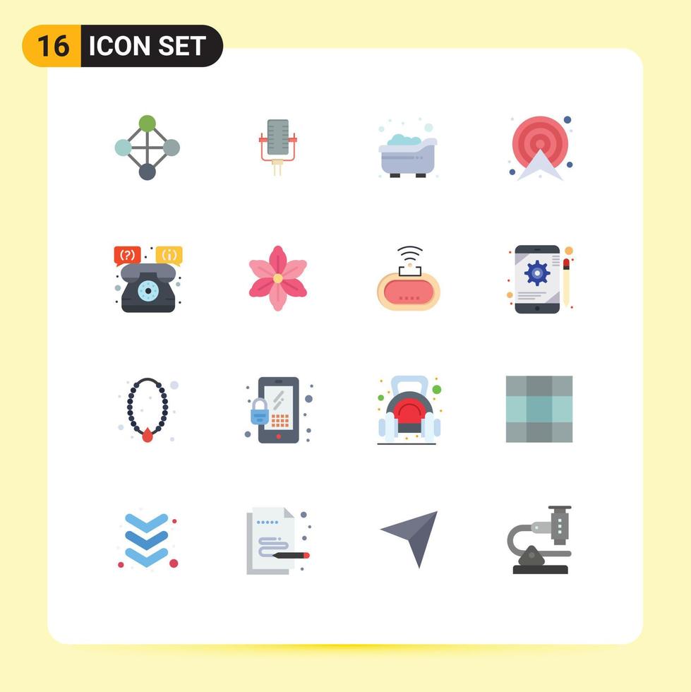 16 kreativ ikoner modern tecken och symboler av affär rutt bad Karta mål redigerbar packa av kreativ vektor design element