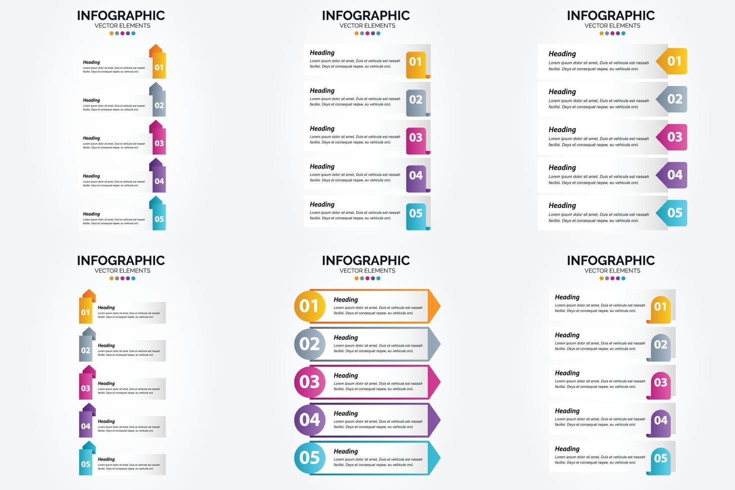 flaches Designset der Vektorillustrations-Infografiken für Werbebroschürenflieger und -zeitschrift vektor