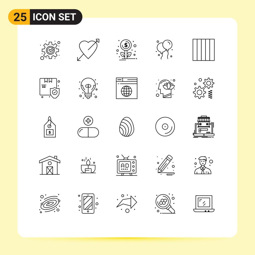 25 kreativ ikoner modern tecken och symboler av handla layout finansiering rutnät flyga redigerbar vektor design element