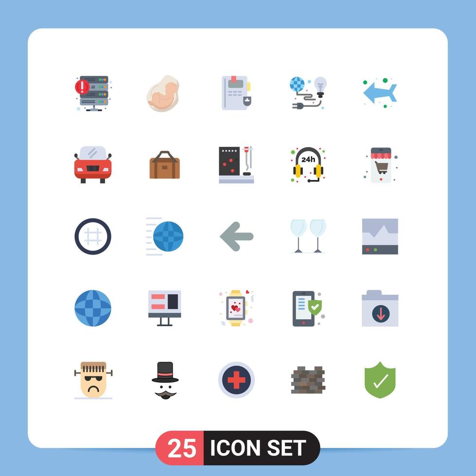 satz von 25 modernen ui symbolen symbole zeichen für birnenlicht geburtshilfe grün wissen editierbare vektordesignelemente vektor
