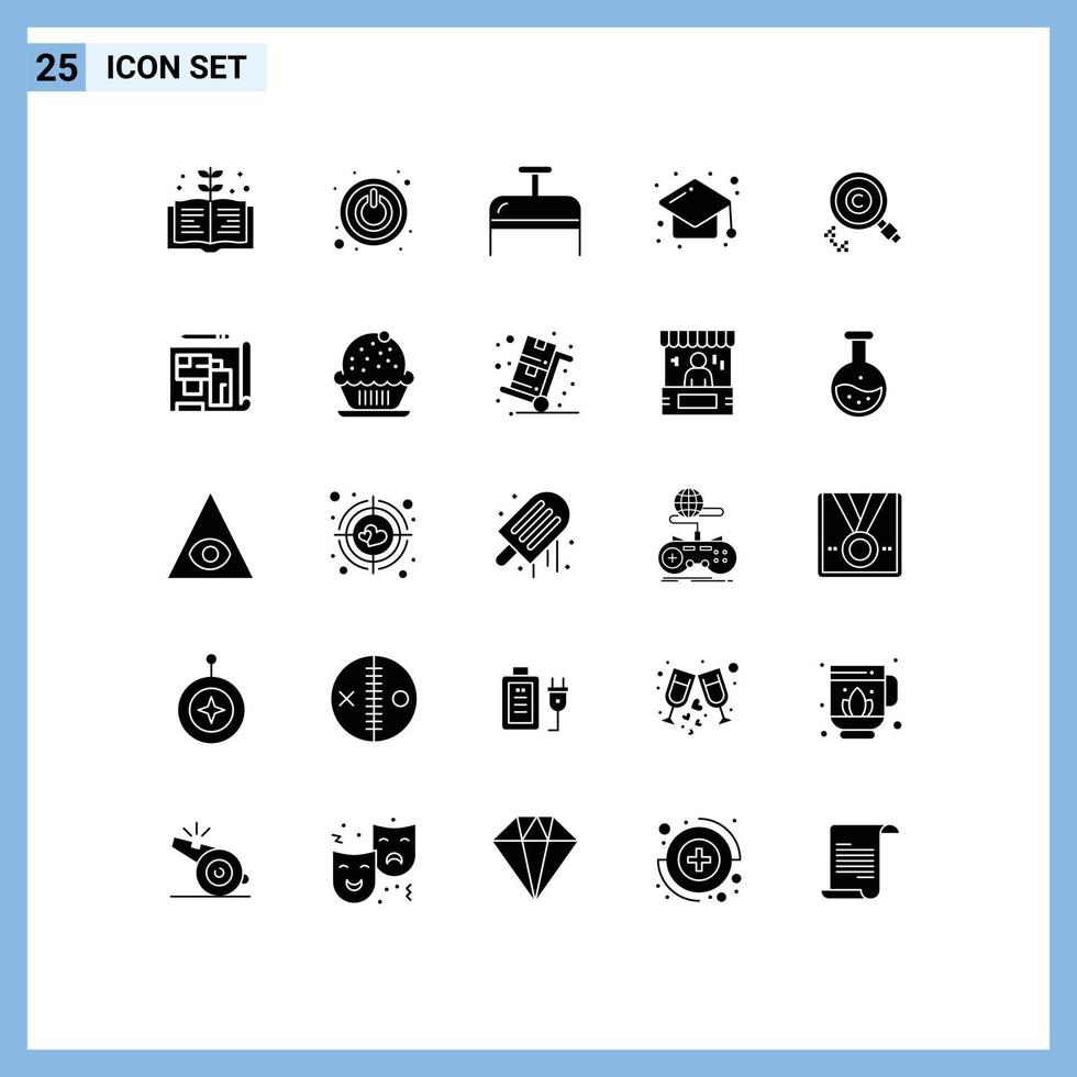 25 kreativ ikoner modern tecken och symboler av fast egendom hitta resa upphovsrätt studie redigerbar vektor design element