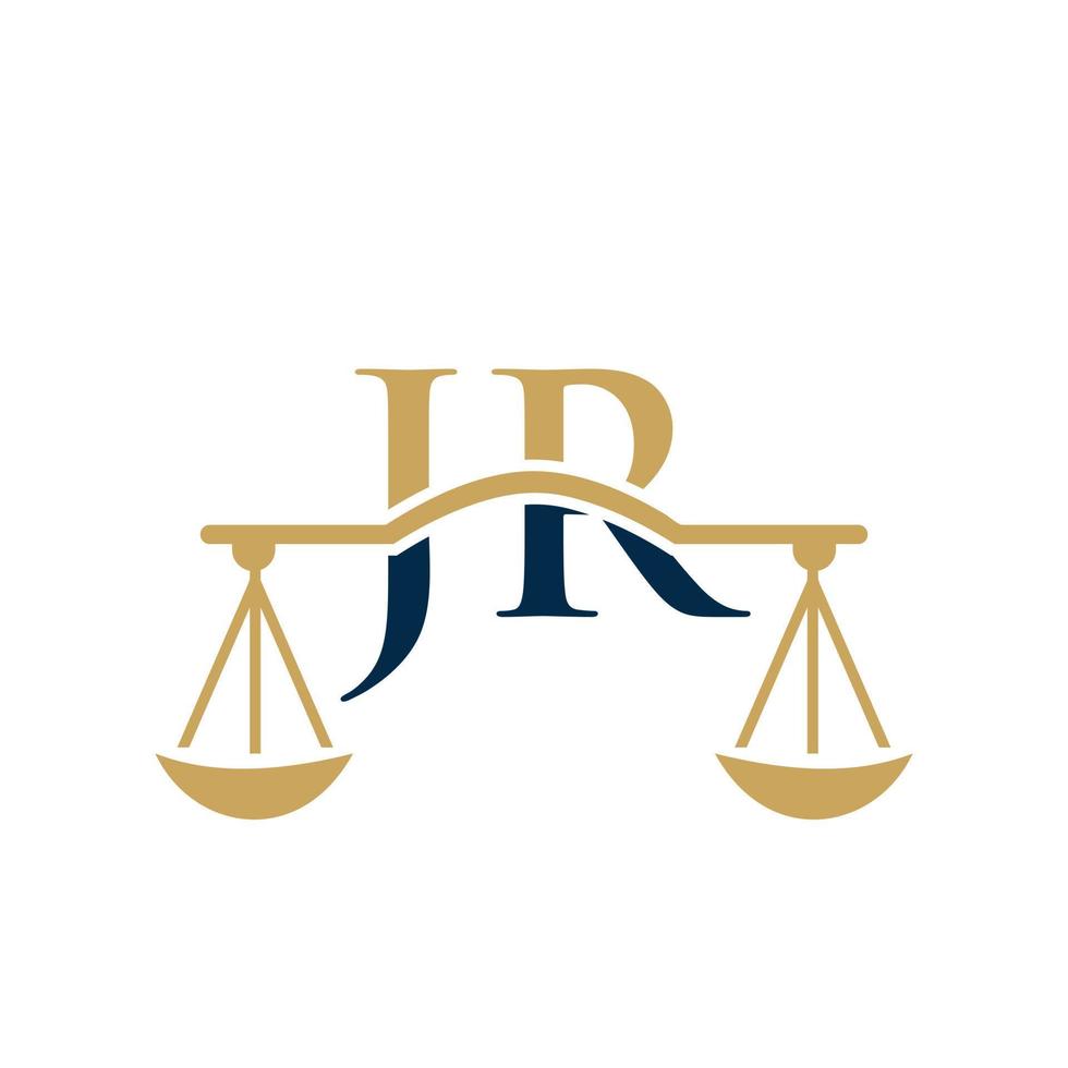 letter jr anwaltskanzlei logo design für anwalt, justiz, rechtsanwalt, legal, anwaltsservice, anwaltskanzlei, skala, anwaltskanzlei, anwaltsunternehmen vektor