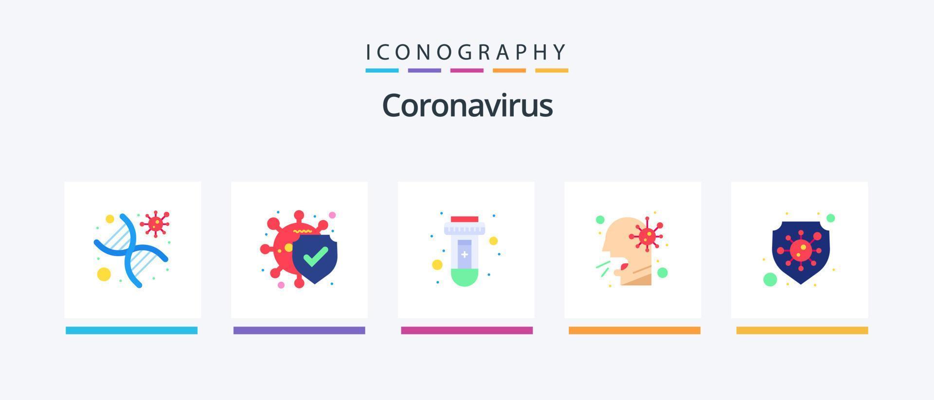 Coronavirus Flat 5 Icon Pack inklusive Sicherheit. Menschen. Blut. Mann. husten. kreatives Symboldesign vektor