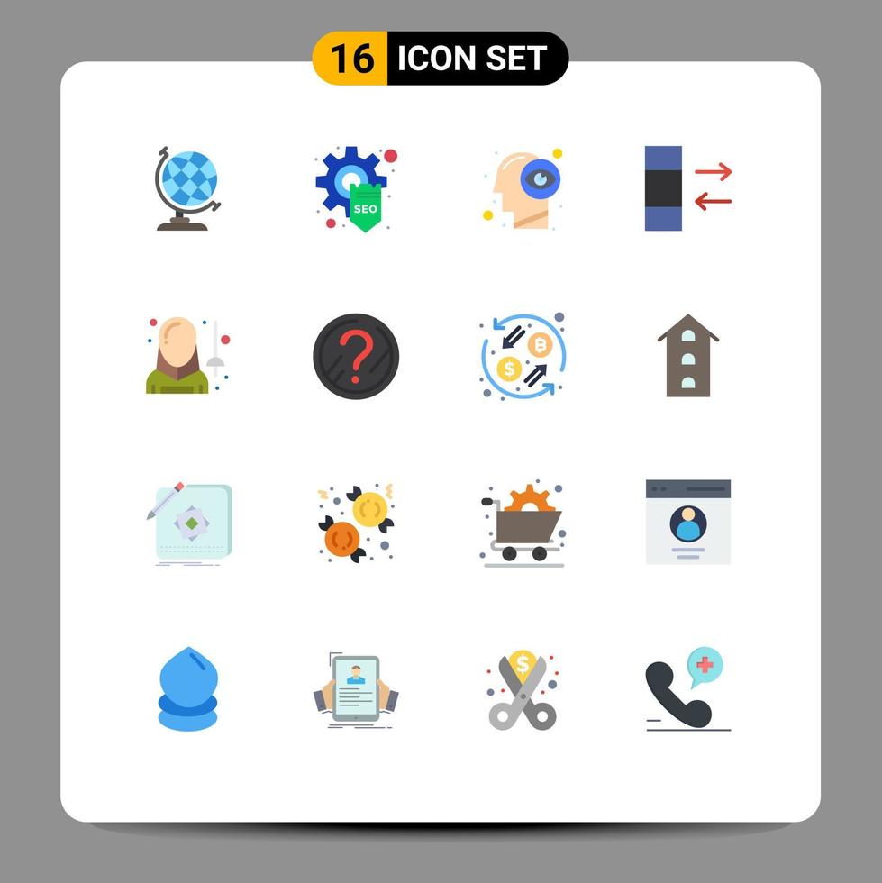 16 universell platt färger uppsättning för webb och mobil tillämpningar man avatar sinne fäktning data redigerbar packa av kreativ vektor design element