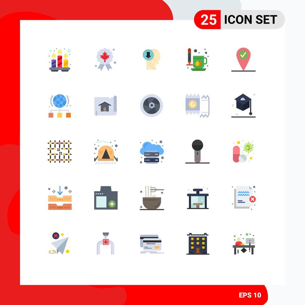25 kreativ ikoner modern tecken och symboler av skriva ut dryck pil kopp ner redigerbar vektor design element