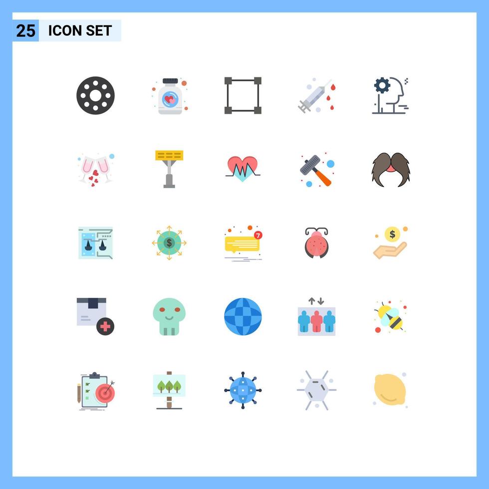 25 kreativ ikoner modern tecken och symboler av glas företag poäng redskap spruta redigerbar vektor design element