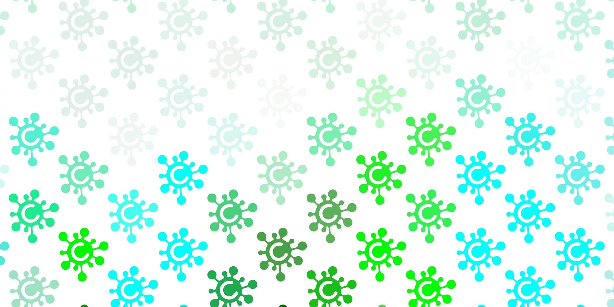 ljusblå, grön vektorstruktur med sjukdomssymboler. vektor