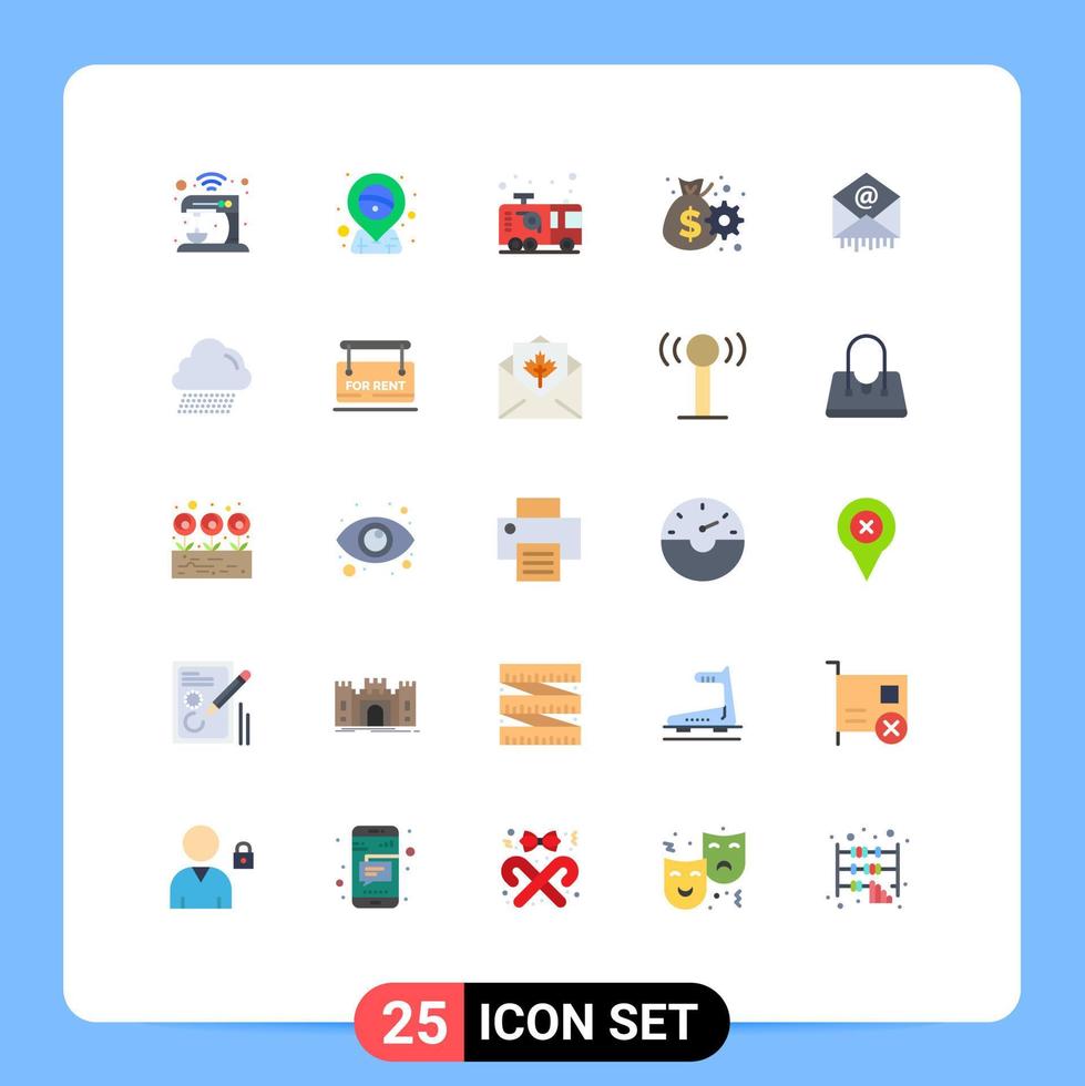 25 kreativ ikoner modern tecken och symboler av redskap kontanter Platshållare företag brandman redigerbar vektor design element