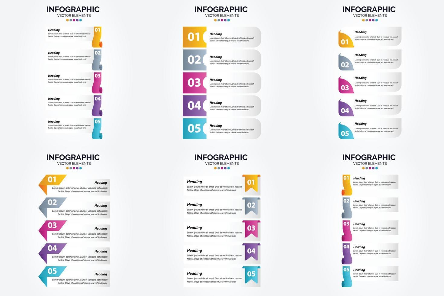 flaches Designset der Vektorillustrations-Infografiken für Werbebroschürenflieger und -zeitschrift vektor