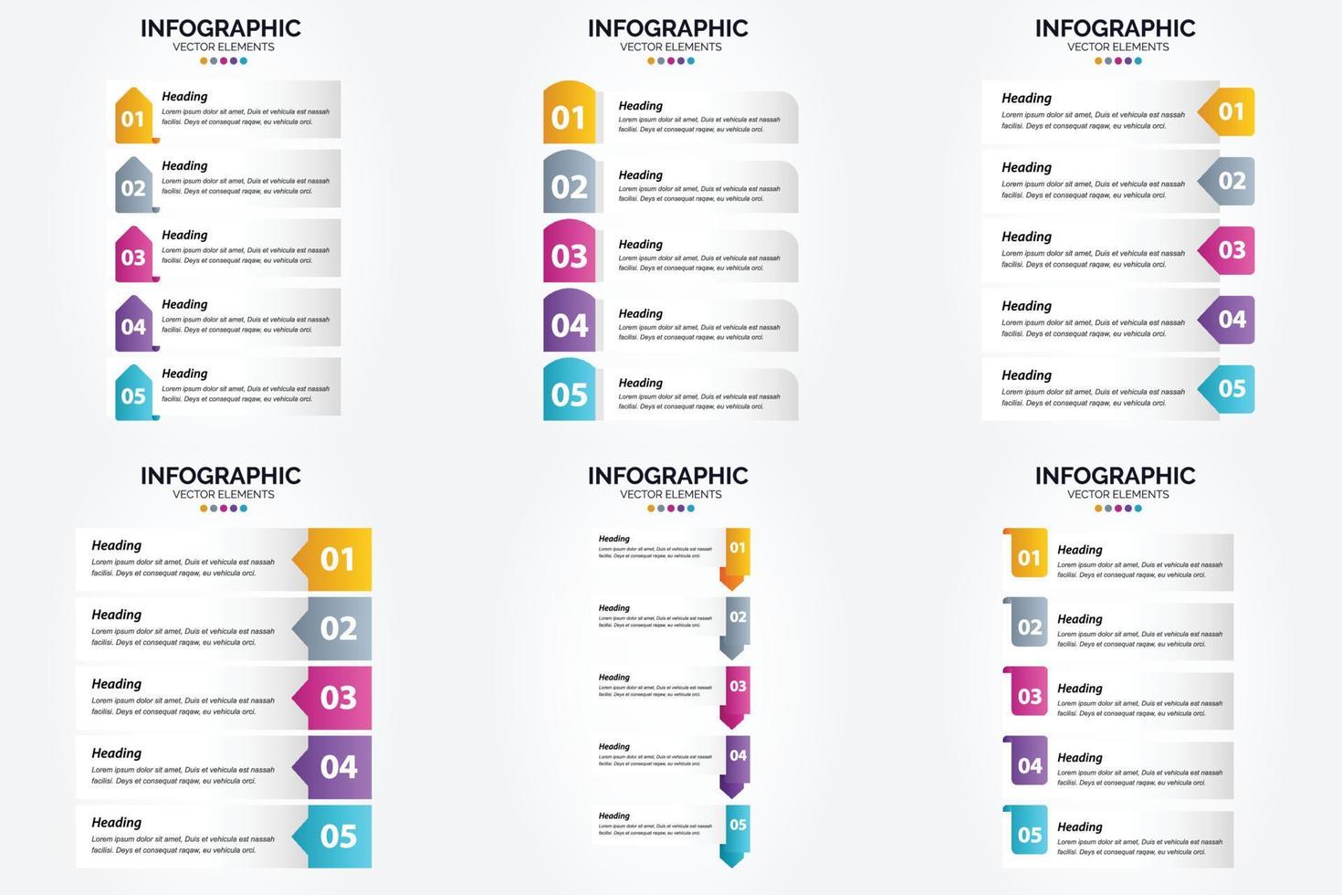 flaches Designset der Vektorillustrations-Infografiken für Werbebroschürenflieger und -zeitschrift vektor