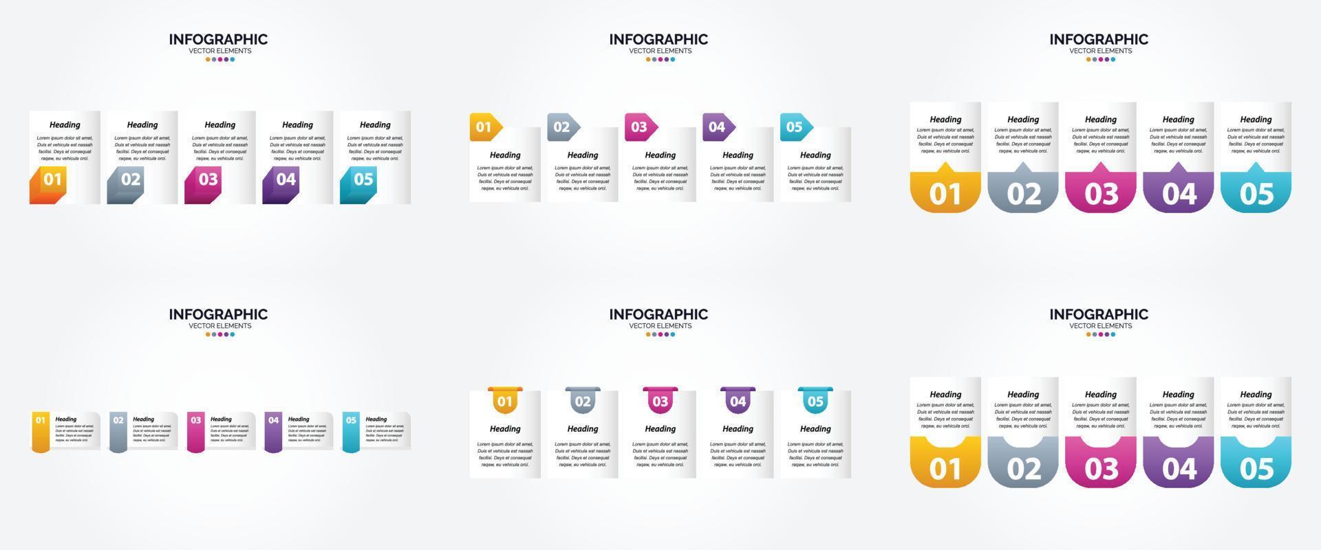 flaches Designset der Vektorillustrations-Infografiken für Werbebroschürenflieger und -zeitschrift vektor