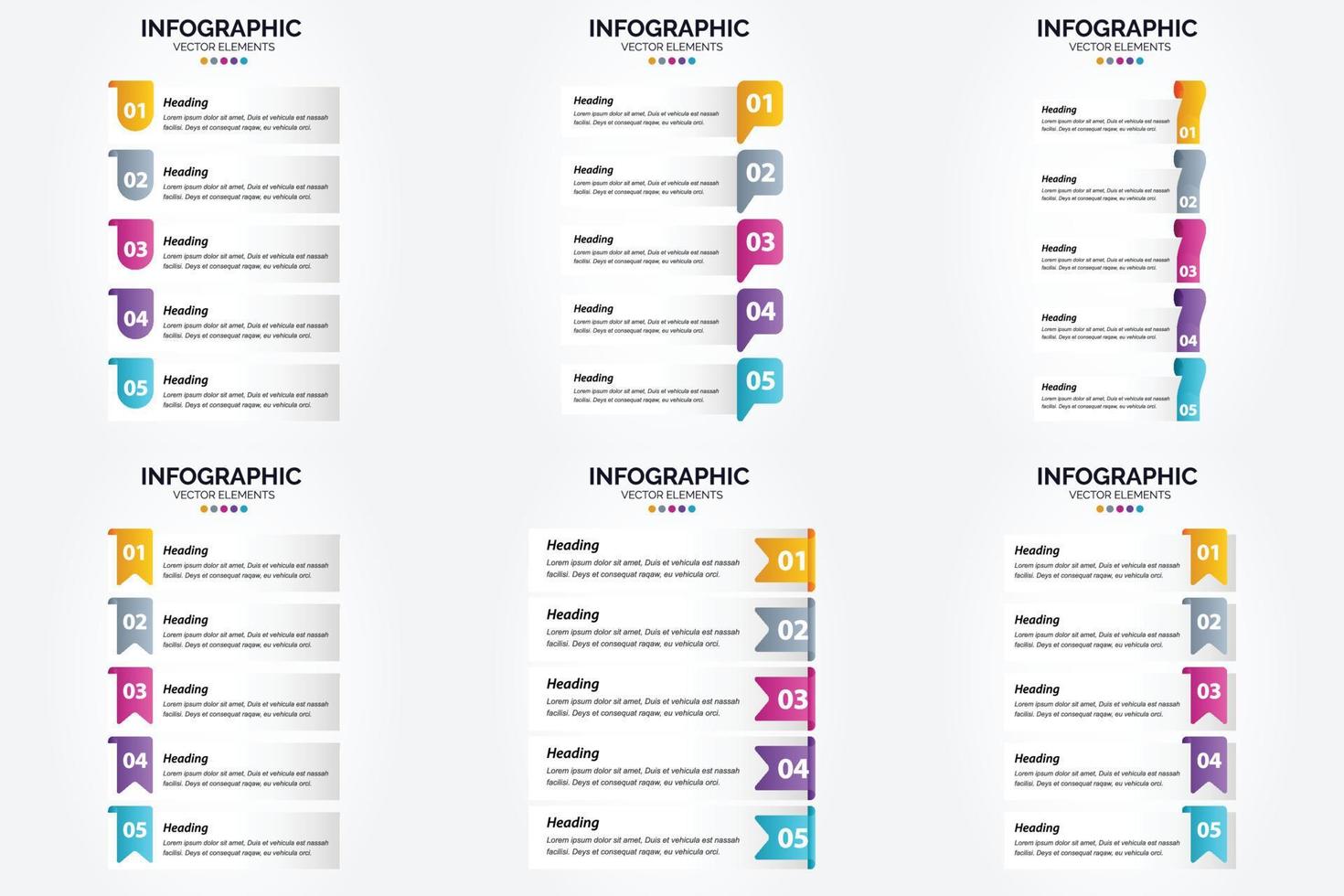 flaches Designset der Vektorillustrations-Infografiken für Werbebroschürenflieger und -zeitschrift vektor