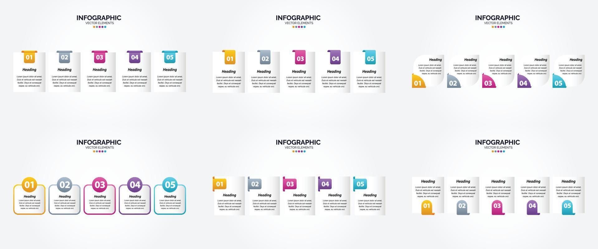 flaches Designset der Vektorillustrations-Infografiken für Werbebroschürenflieger und -zeitschrift vektor