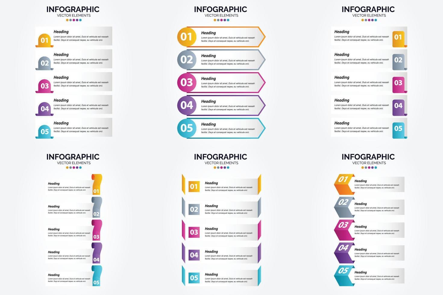 flaches Designset der Vektorillustrations-Infografiken für Werbebroschürenflieger und -zeitschrift vektor