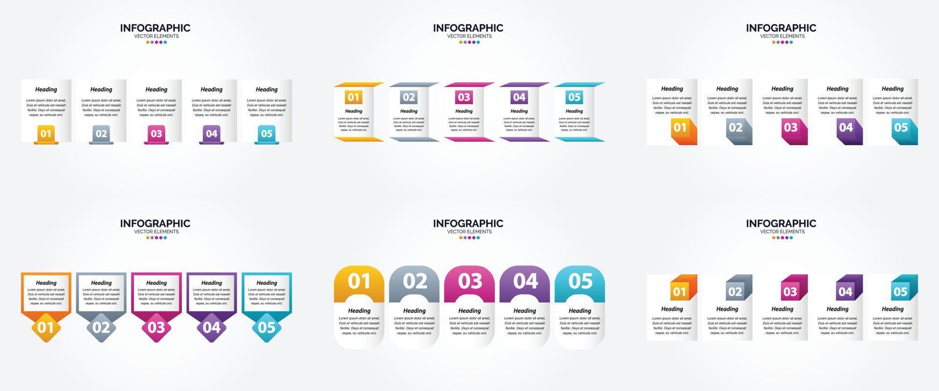 flaches Designset der Vektorillustrations-Infografiken für Werbebroschürenflieger und -zeitschrift vektor