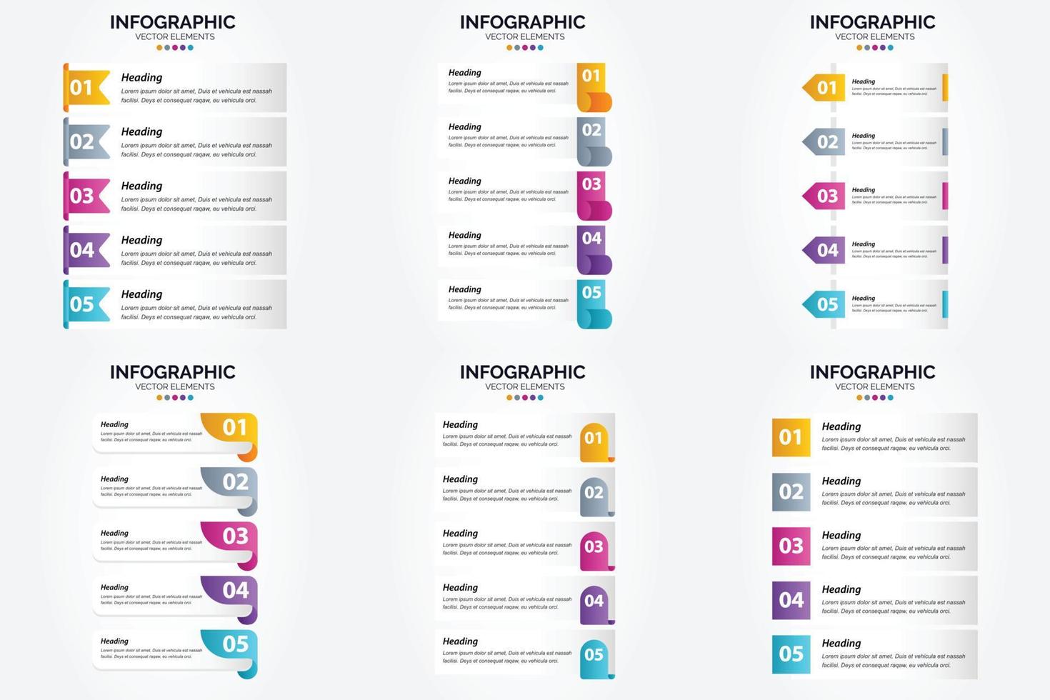 flaches Designset der Vektorillustrations-Infografiken für Werbebroschürenflieger und -zeitschrift vektor