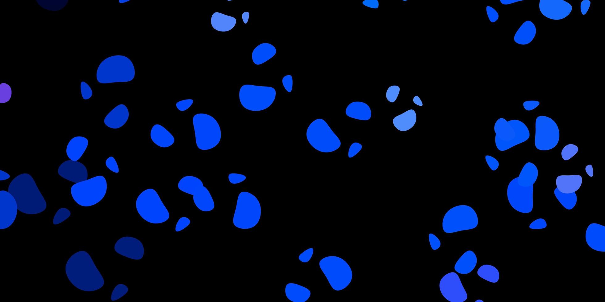 dunkelblauer Vektorhintergrund mit chaotischen Formen. vektor