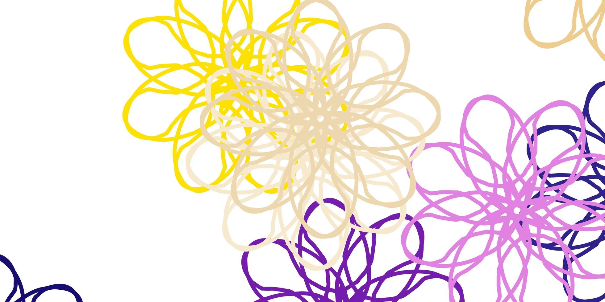natürliches Layout des hellrosa, gelben Vektors mit Blumen. vektor