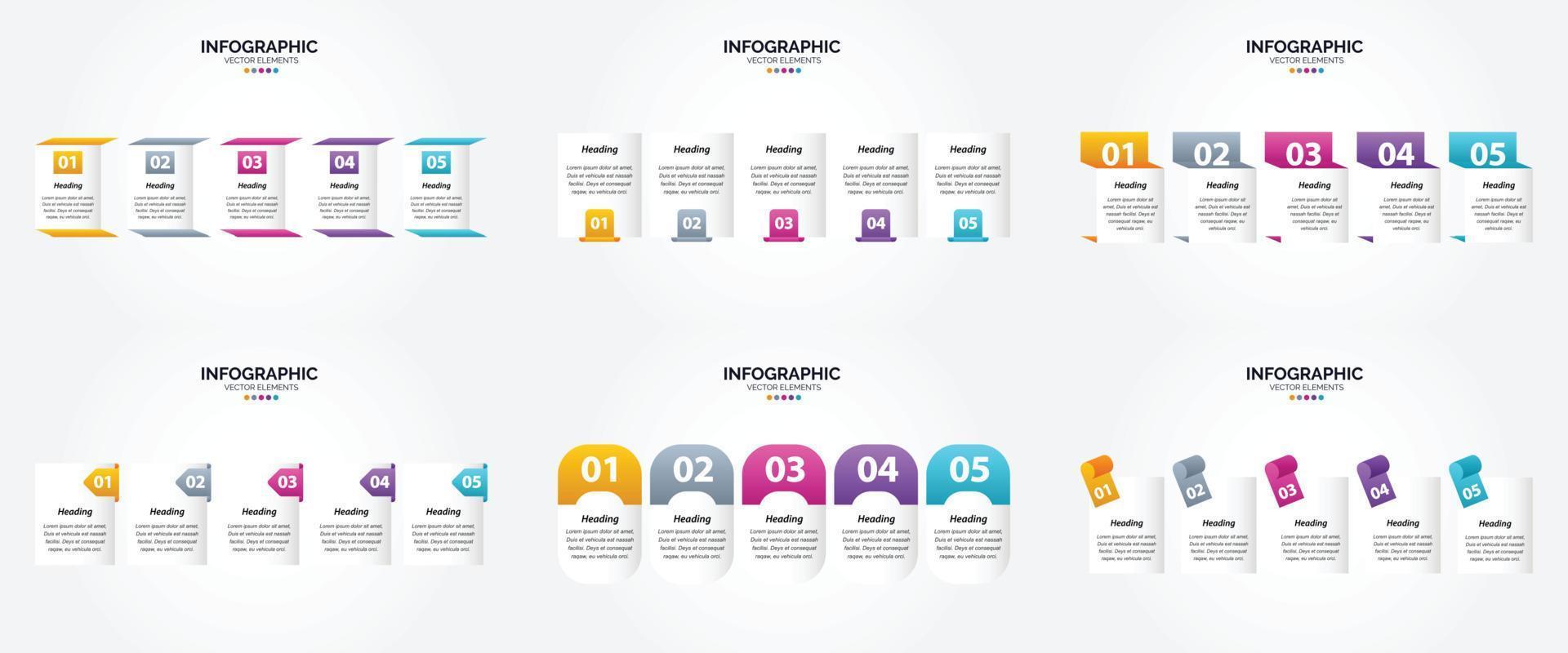 flaches Designset der Vektorillustrations-Infografiken für Werbebroschürenflieger und -zeitschrift vektor