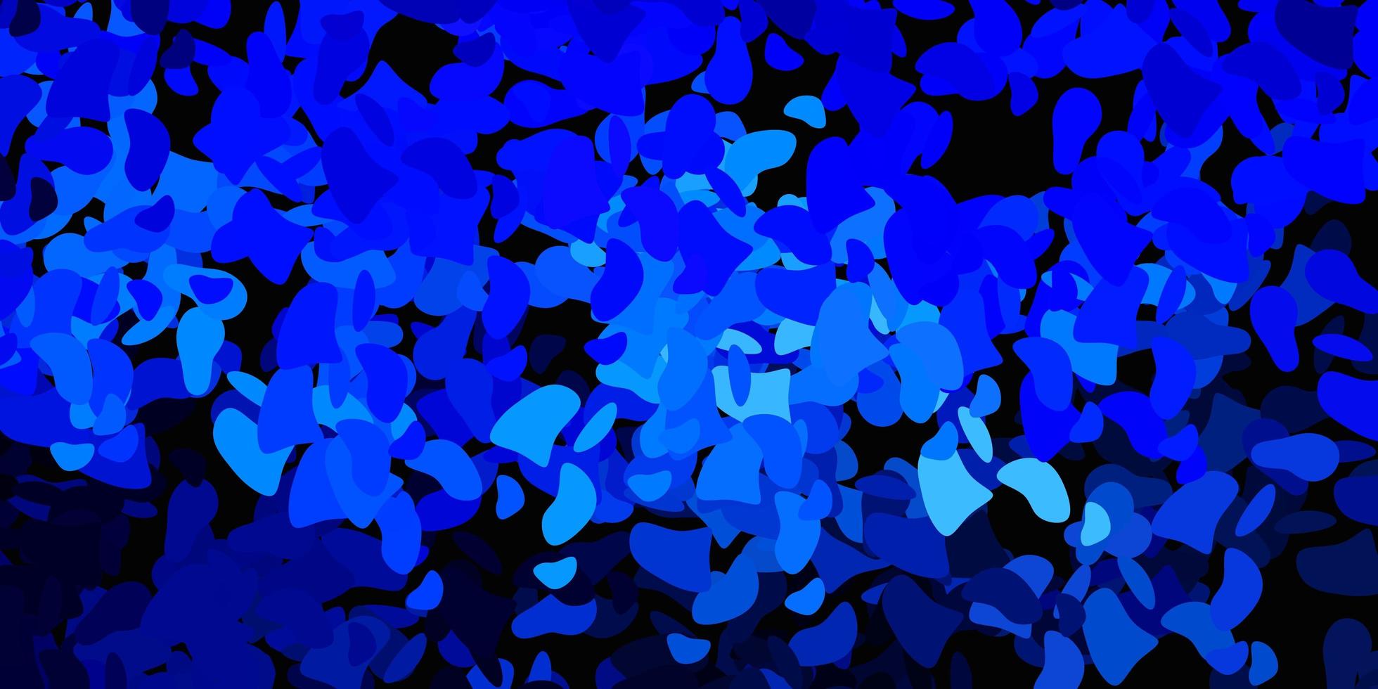 dunkelblauer Vektorhintergrund mit chaotischen Formen. vektor