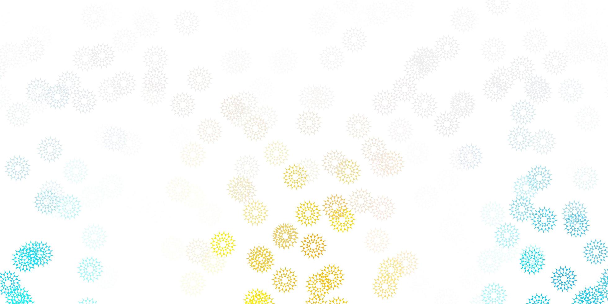ljusblå, gula vektor naturliga konstverk med blommor.
