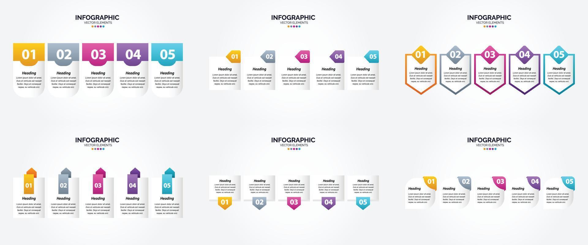 flaches Designset der Vektorillustrations-Infografiken für Werbebroschürenflieger und -zeitschrift vektor