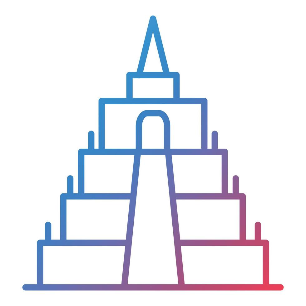 Symbol für den Farbverlauf der Borobudur-Linie vektor