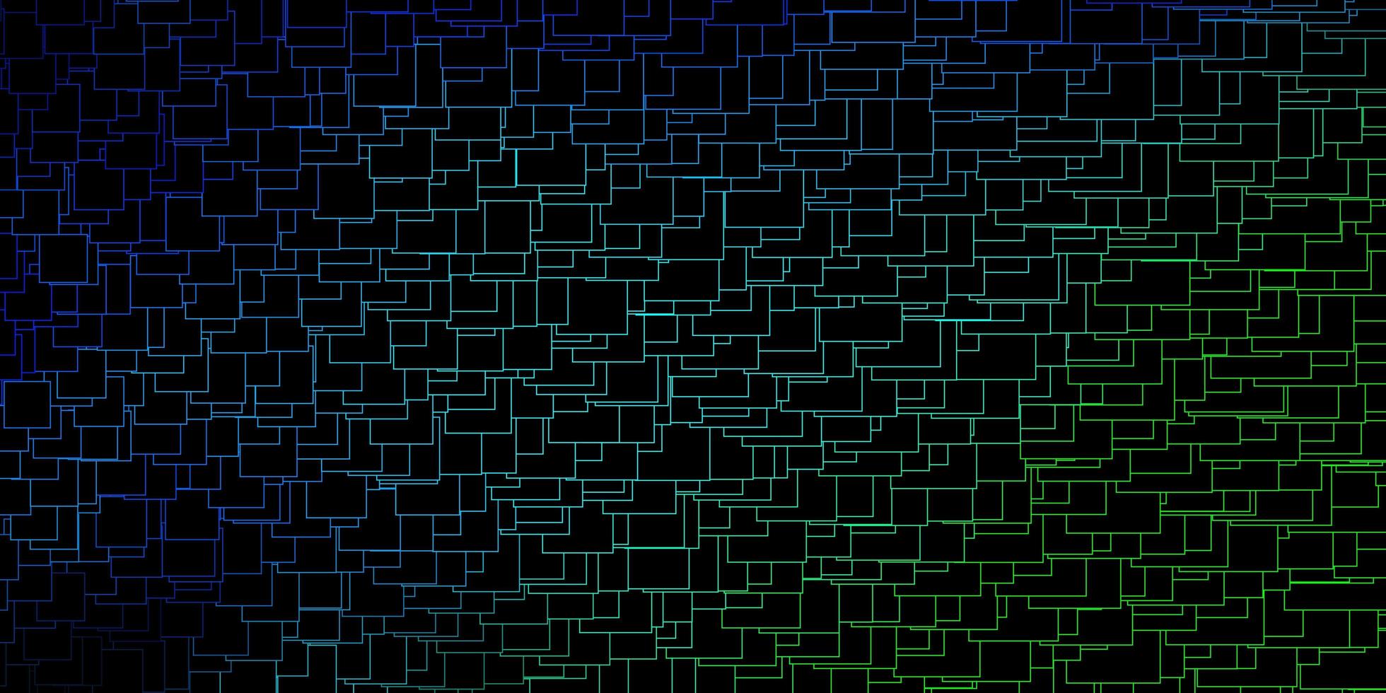 dunkelblaues, grünes Vektorlayout mit Linien, Rechtecken. vektor